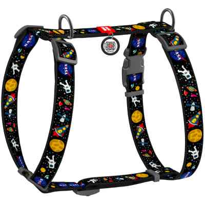 Шлея для собак WAUDOG Nylon з QR паспортом анатомічна H-подібна "NASA" S (5609) Вінниця