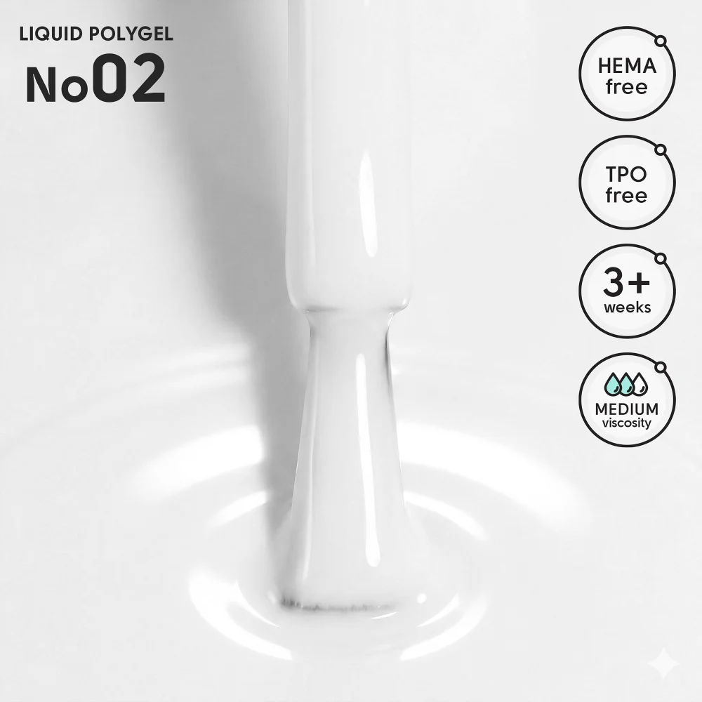 Жидкий полигель для ногтей 02 Liquid PolyGel Shelly 12 мл Киев - изображение 4