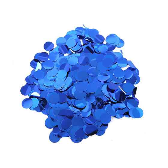Конфетті кружечки із фольги 10 г 25 мм синій Київ