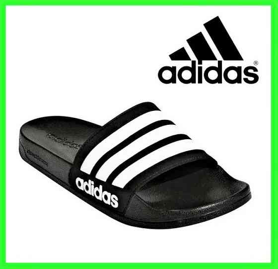 Шлёпанцы Тапочки Adidas Сланцы Адидас Чёрные Женские (размеры: 36) Днепр