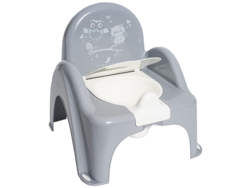 Горщик-стілець дитячий з музикою антиковзкий OWLS grey Київ - фото 1