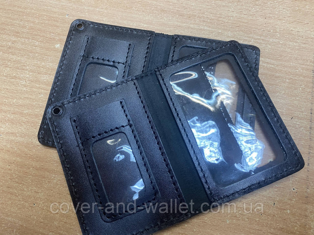 Обкладинка для нового посвідчення ДСНС із кишенею для жетона Puos Чорний Київ - фото 10
