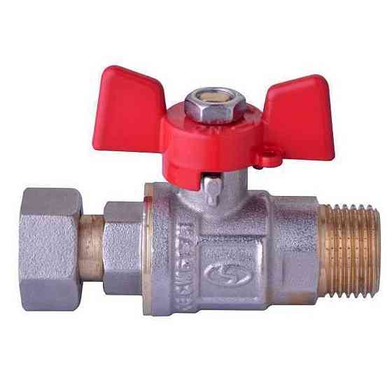Кран шаровый прямой с накидной гайкой SOLOMON 1/2″ НВ PN40 160406 (000012531) Киев