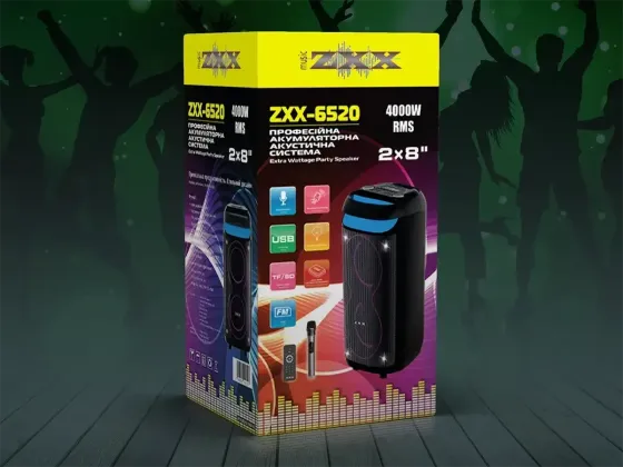 Портативная акустическая колонка ZXX-6520 80Вт 2×8