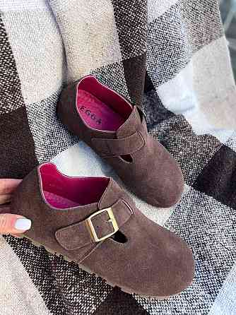 Egga Клоги жіночі EGGA шоколадні натуральна замша закрита п'ята розмір ( -32) 39 Коломия