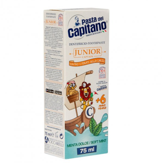 Зубна паста 75 мл Pasta Del Capitano Junior Soft Mint 6+ Житомир