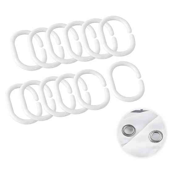 Шторка для ванної та душу з кільцями 180x180 см водовідштовхувальна, шторка для ванної та душової з гачками, Колір білий граніт Кам'янець-Подільський