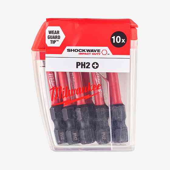 Бита SHOCKWAVE MILWAUKEE, PH2, 50мм, (10шт) Одеса