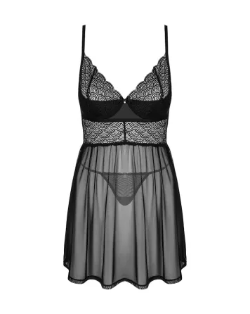 Пеньюар і трусики Obsessive Chemeris babydoll & thong XS/S Львів