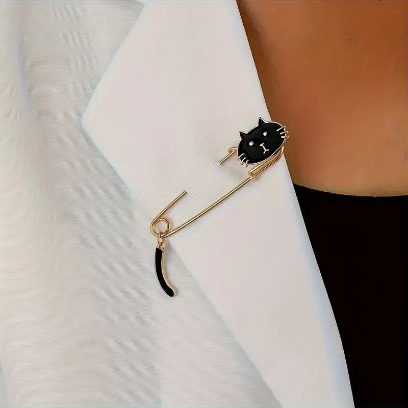 Брошь-булавка с котиком – универсальный аксессуар для одежды Киев - изображение 2