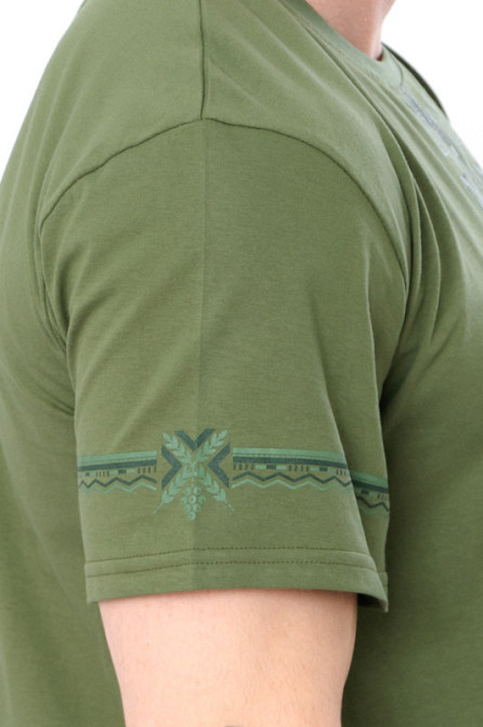 Футболка мужская хаки 100% хлопок, топ Киев - изображение 3