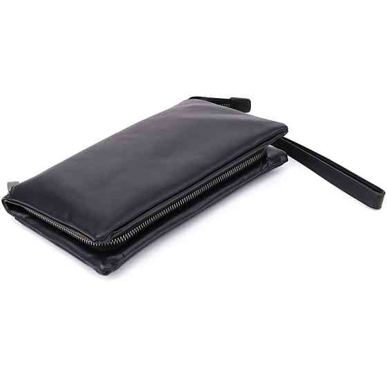 Стильний чоловічий клатч із натуральної шкіри Vintage 23035 Чорний Київ