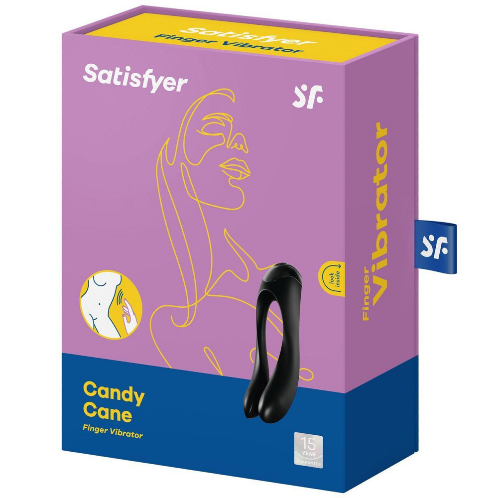 Вібратор на палець Satisfyer Candy Cane Black Sex Aura Київ - фото 6