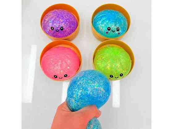 Антистресс-сквиш пельмень 8,5см фиолетовый Bright glitter ТМ КИТАЙ Solmir Киев