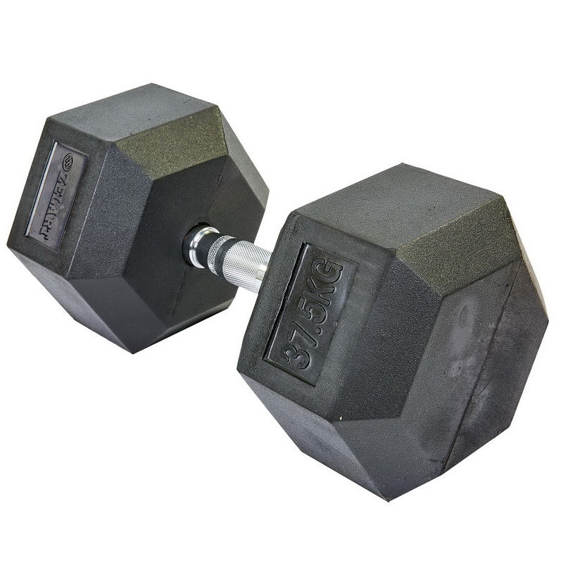 Гантель 37.5 кг цільна шестигранна гексагональна Zelart Київ - фото 1