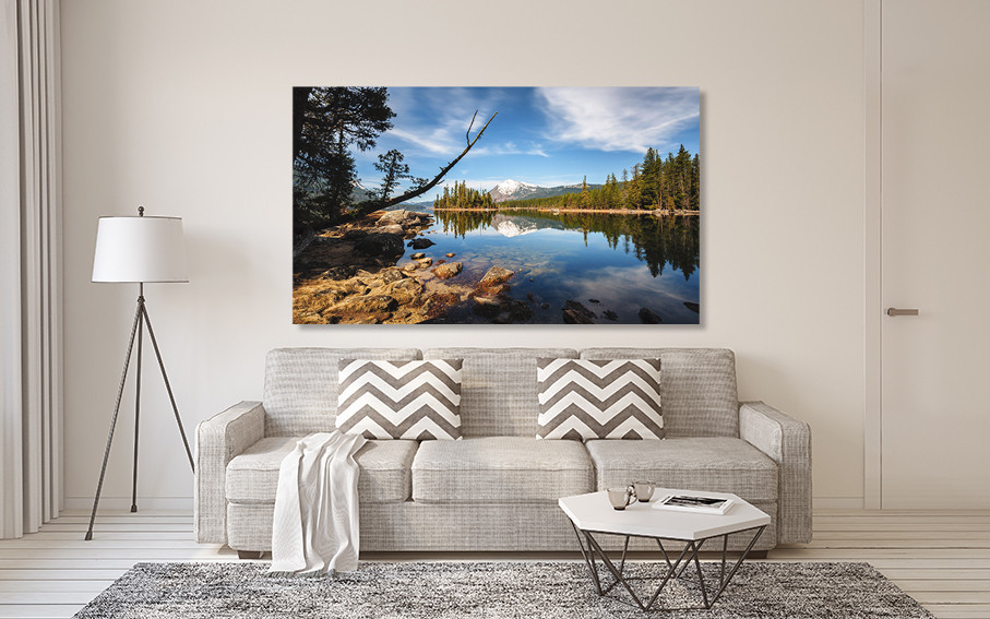 Картина холст у вітальню / спальню   Гірська ріка      MLP_62 ( 60х30см ) 70x140 см Київ - фото 2