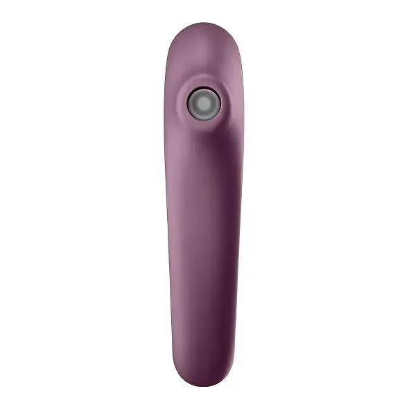 Вакуумний стимулятор з вібрацією Satisfyer Dual Kiss Wine Red Львів - фото 2