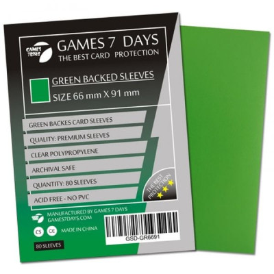 Протектор для карт Games 7 Days 66 х 91 мм, MTG, 80 шт Green (PREMIUM) (GSD-GR6691) Вінниця - фото 1