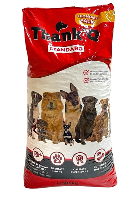 Сухой корм для взрослых собак Thank’Q Standart с ветчиной 20 кг Виноградов - изображение 1
