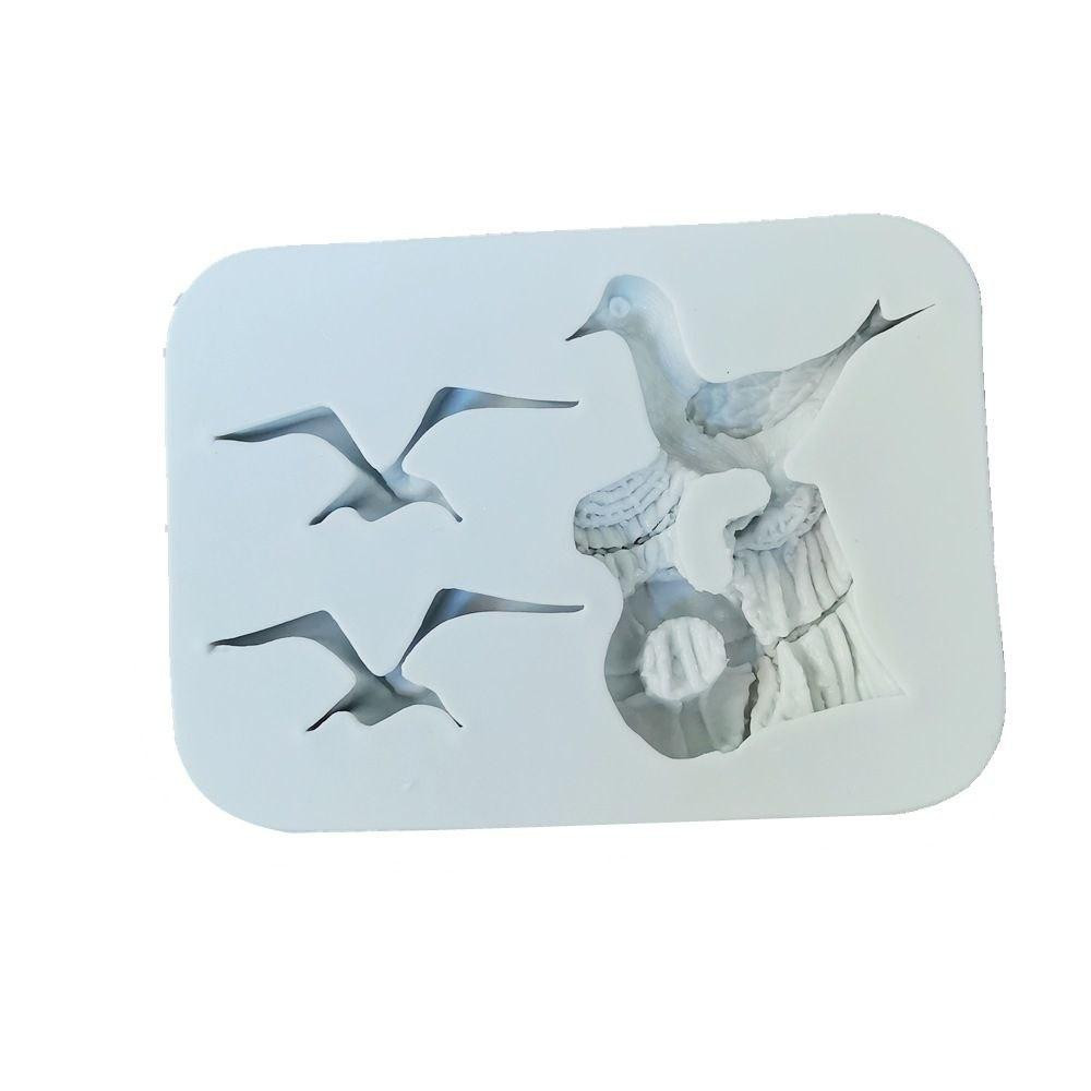 Молд силиконовый Чайки 55 на 77 мм серый Киев - изображение 6