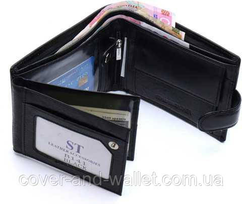 Стильный вместительный мужской портмоне из натуральной кожи ST Leather Киев - изображение 6