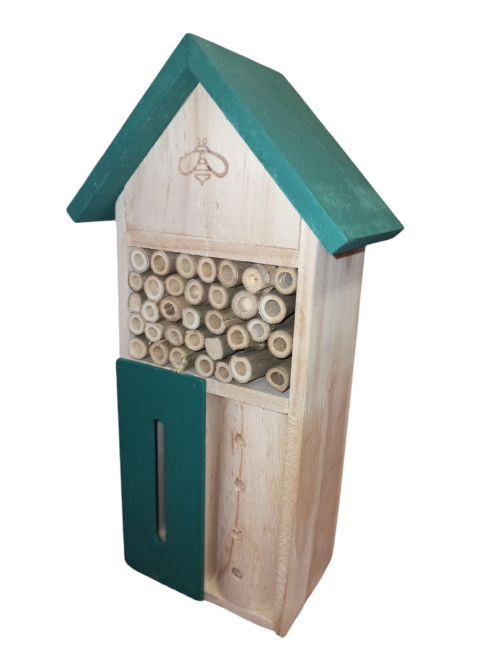 Деревяный домик для насекомых, пчел, и муравьев 20х12,2х12,2 см с подвесным креплением Германия зеленый Киев - изображение 6