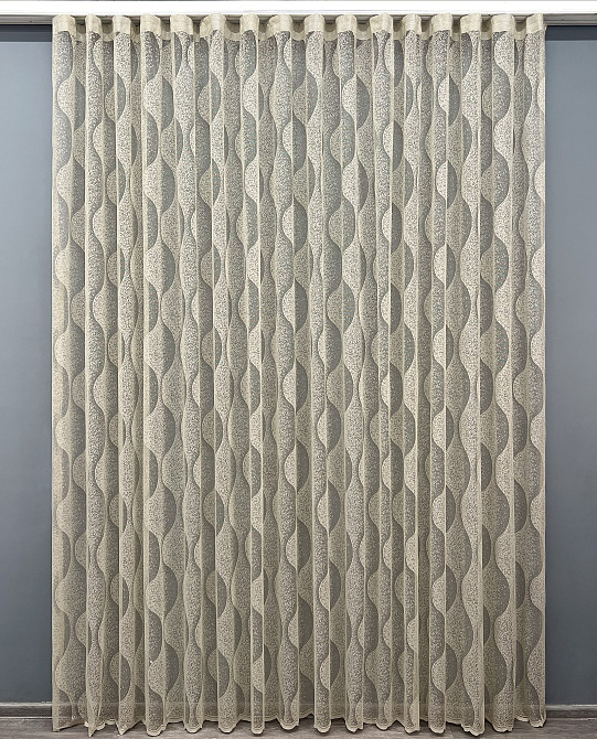Тюль VR-Textil 1999т Жакард Бежевий 400х270 см (42-1016) Київ - фото 2