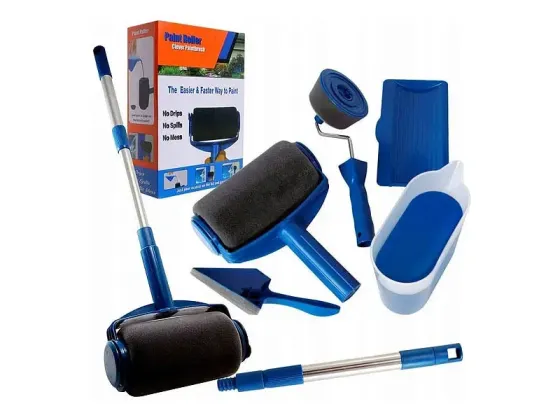Набір для фарбування стін, паркану, будинку, PAINT ROLLER r 5 в 1 (валики+піднос) 7078 Київ