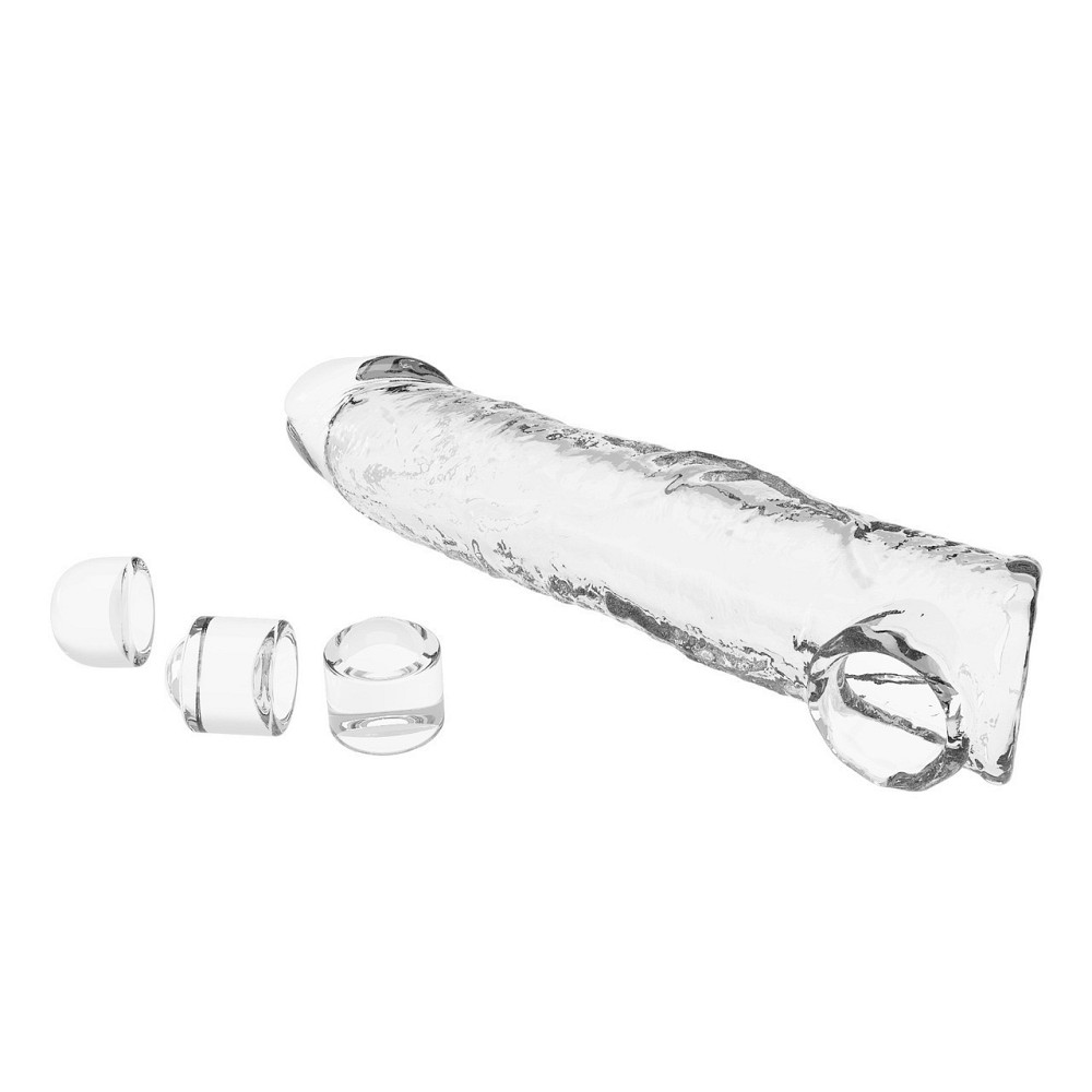 Подовжуюча насадка Pretty Love - Silas Penis Sleeve Clear, BI-026279M Sex Aura Київ - фото 6