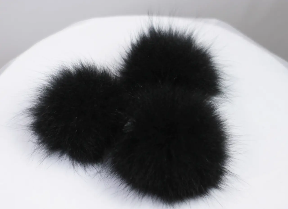 Меховые бубоны из натурального меха песца (хвостовая часть) 9-10см Харьков - изображение 1
