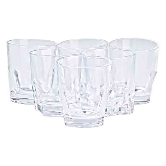 Прозорі стакани 250 мл, 6 штук з товстим дном Київ