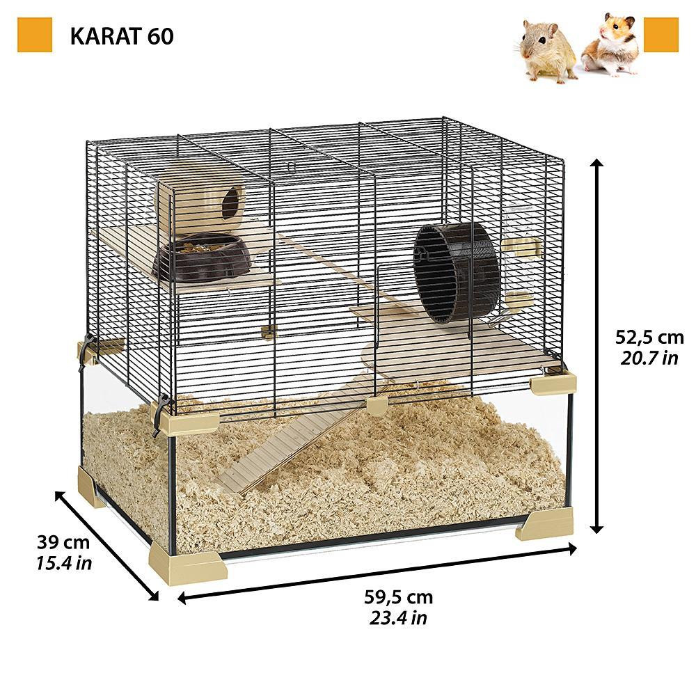 Стеклянная клетка для хомяков, мышей и грызунов Ferplast Karat (Ферпласт Карат) 59,5 x 39 x h 52,5 cm - KARAT 60 Запорожье - изображение 2