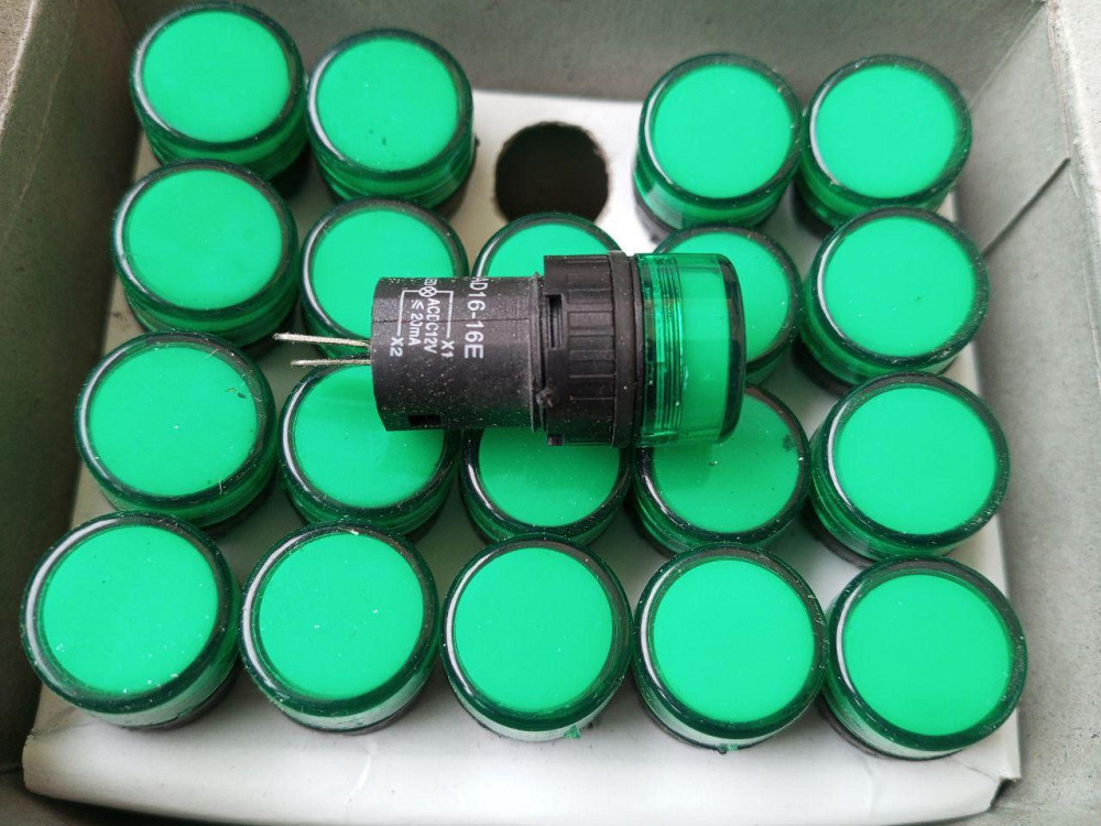 Світлодіодний індикатор AD16-16Е, 12V, зелений Полтава - фото 1