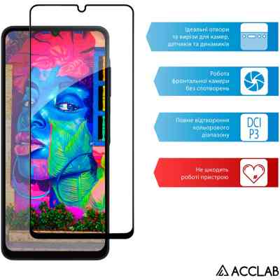 Скло захисне ACCLAB Full Glue Samsung A06 Black (1283126598814) Вінниця