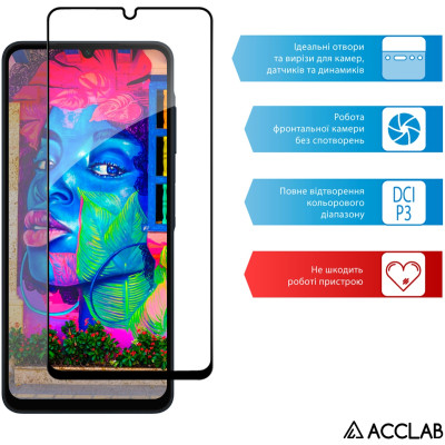 Скло захисне ACCLAB Full Glue Samsung A06 Black (1283126598814) Вінниця - фото 5