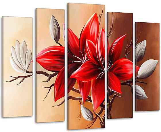Модульная картина Абстракция Цветы Art-144_5 90х132 см Киев