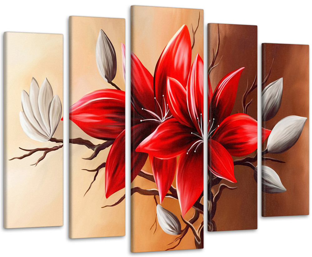 Модульная картина Абстракция Цветы Art-144_5 90х132 см Киев - изображение 1