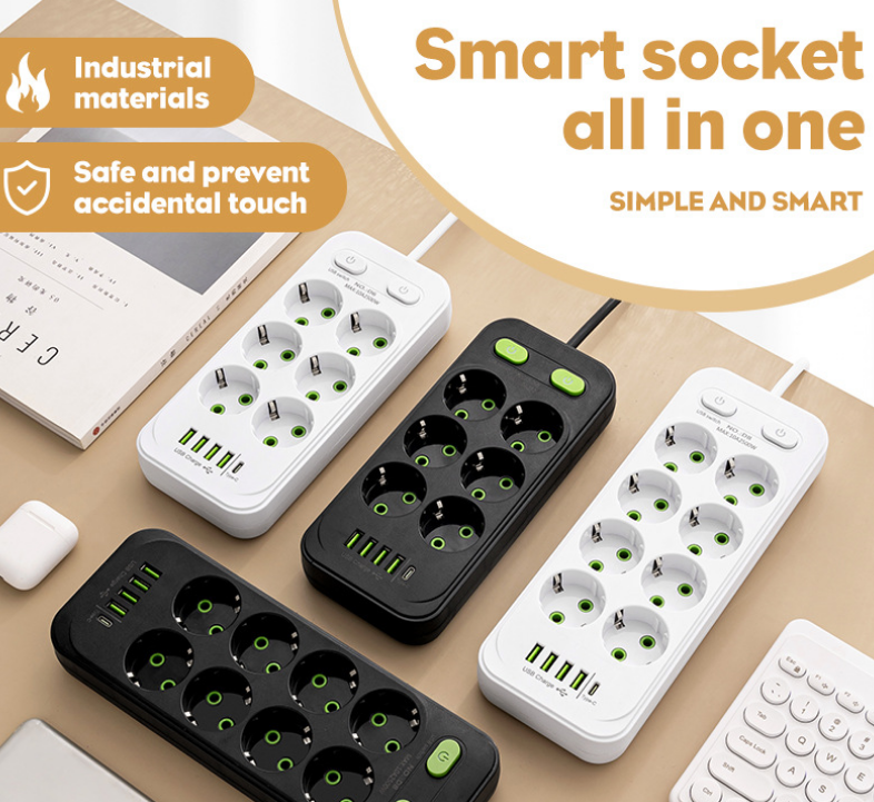 Удлинитель с 6 розетками и 5 USB, 5м, защита Киев - изображение 2