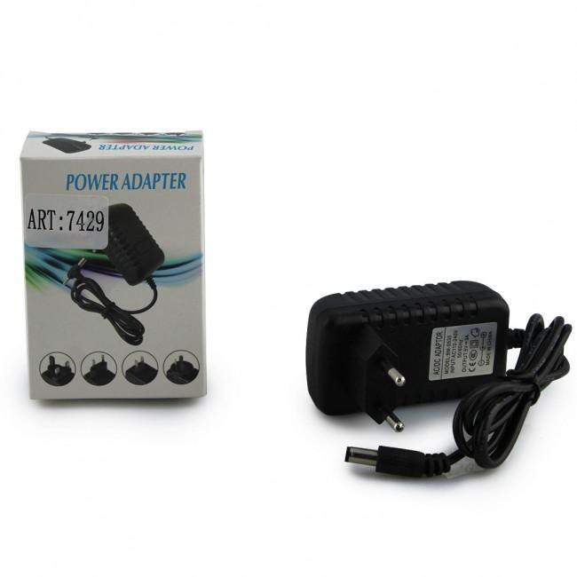 Блок живлення 12V/1A роз'єм 5.5х2.5мм пластиковий корпус, захист від перегріву 7429 Одеса - фото 1