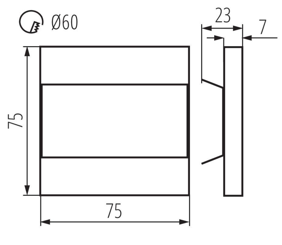 Врізний світильник для підсвічування сходинок 12V 3000к Чорний TERRA LED B-WW Kanlux Одеса - фото 2
