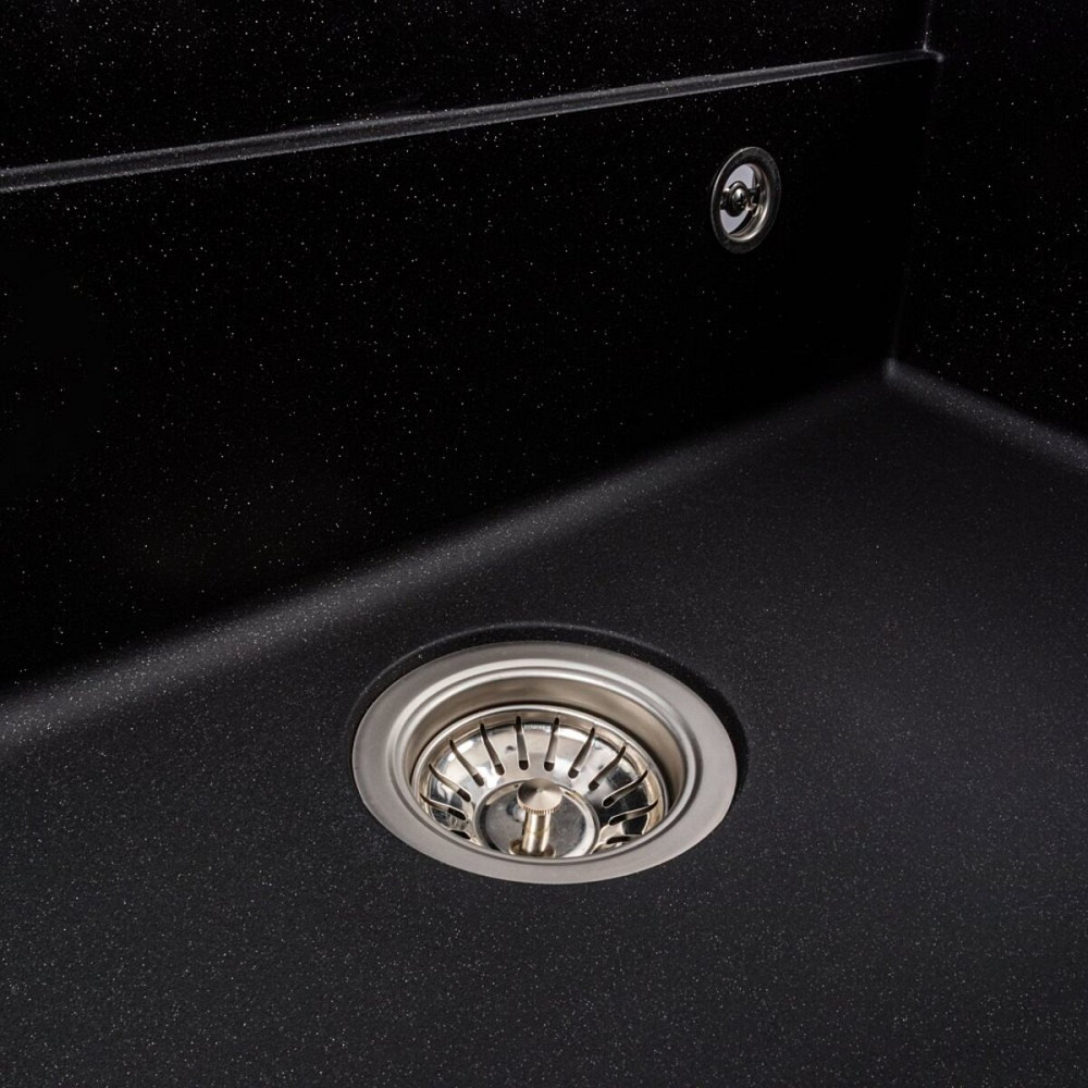 VALESO Гранітна мийка VALESO IRENA 6846 матова Чорний металік Киев - изображение 8