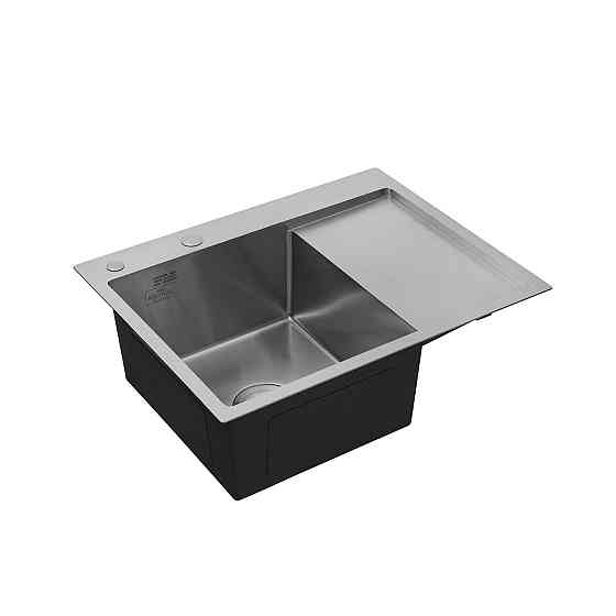 Кухонная мойка с нержавеющей стали Kroner KRP Gebürstet - 6350LHM (3/1 мм) Киев