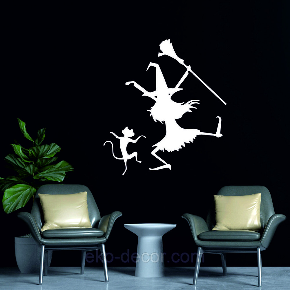 Декоративное настенное Панно «Ведьма», Декор на стену 70*63 см., Белый Киев - изображение 6