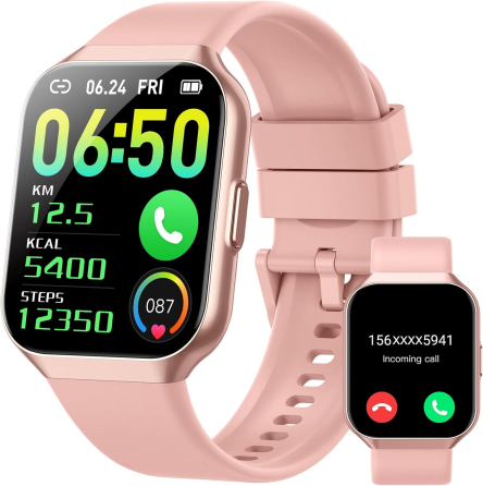 Смарт-годинник QCOQ 1.96" HD, Bluetooth дзвінки, пульс, SpO2, 110+ спортивних режимів, фітнес-трекер для Android та iOS Київ