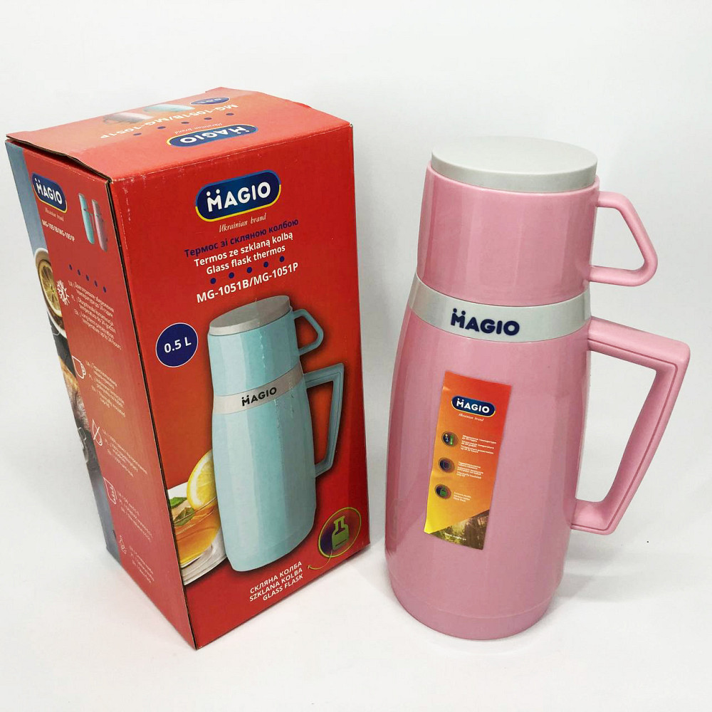 Термочашки для гарячих напоїв Magio MG-1051P 500 мл, Найкращий термос, Термос для гарячого чаю ZE-82 Львів - фото 3
