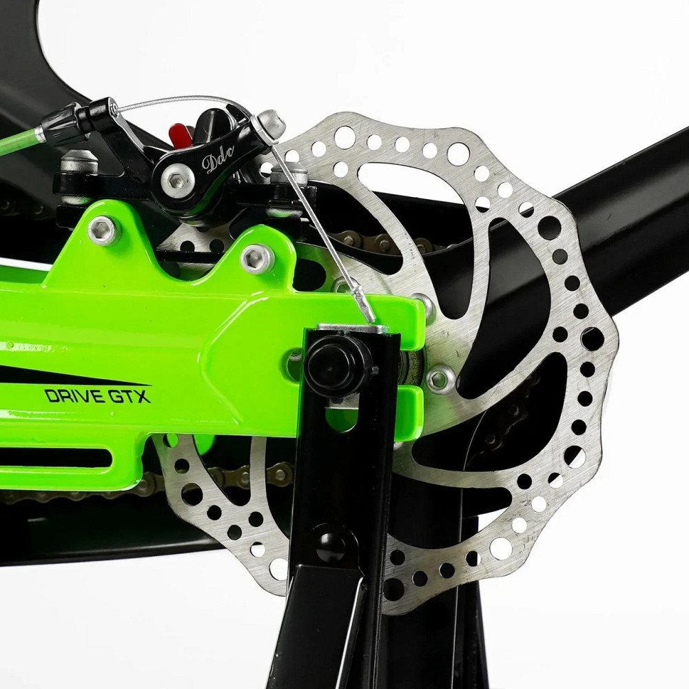 Велосипед Corso Connect двоколісний 20 дюймів магнієва рама додаткові колеса Салатовий (MG-20269) Чернигов - изображение 4