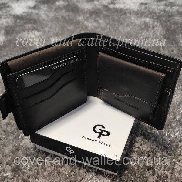 Чоловічий шкіряний гаманець портмоне на магнітах для грошей і карток Grande Pelle Amico Київ - фото 5