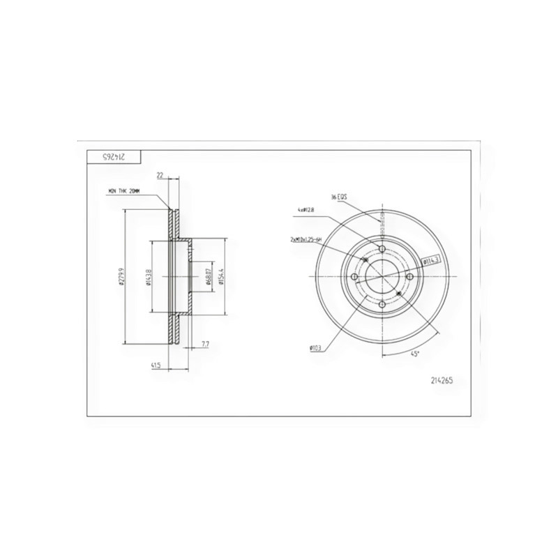 Диск Nissan Almera, Primera (1996-) передний (d280x22) тормозной Мукачево - изображение 1