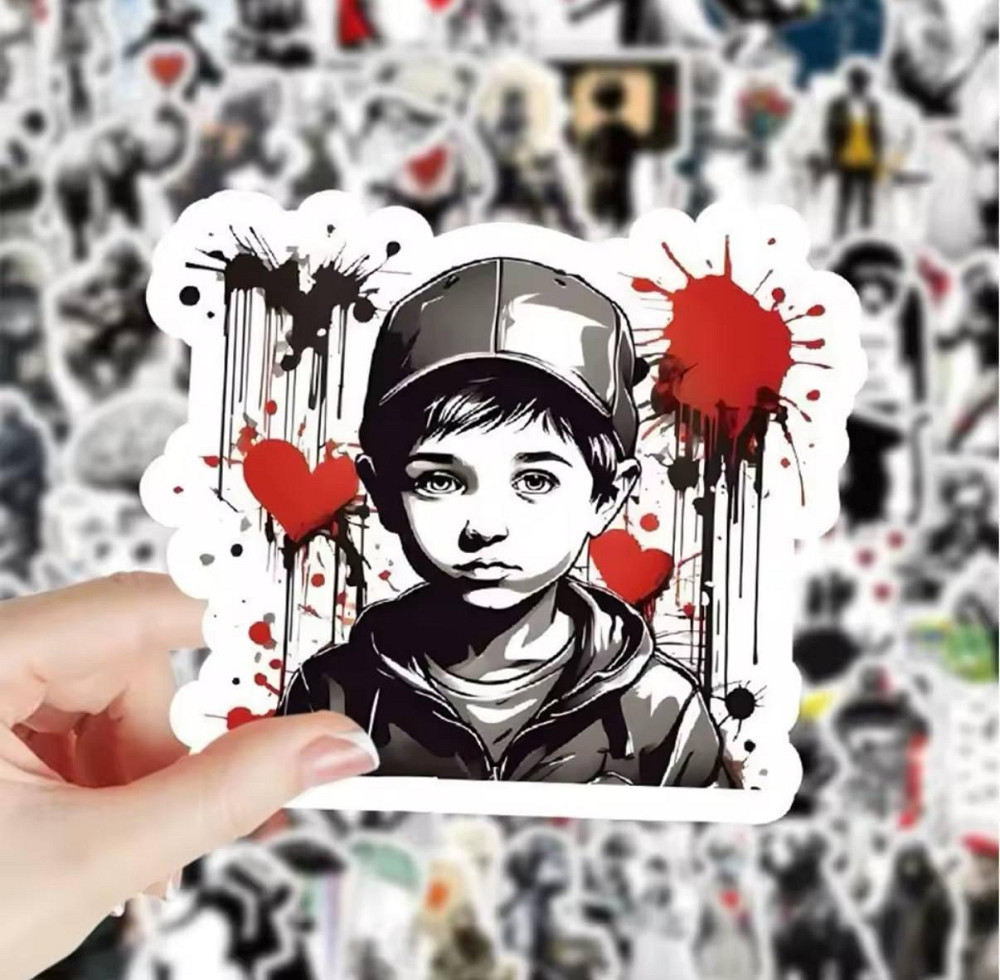 Наклейки граффити Бенкси, уличное искусство - Водонепроницаемые Виниловые Эстетические Наклейки, Наб Киев - изображение 4