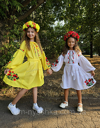 Плаття вишиванка жовта з маками для дівчинки Кривий Ріг - фото 10